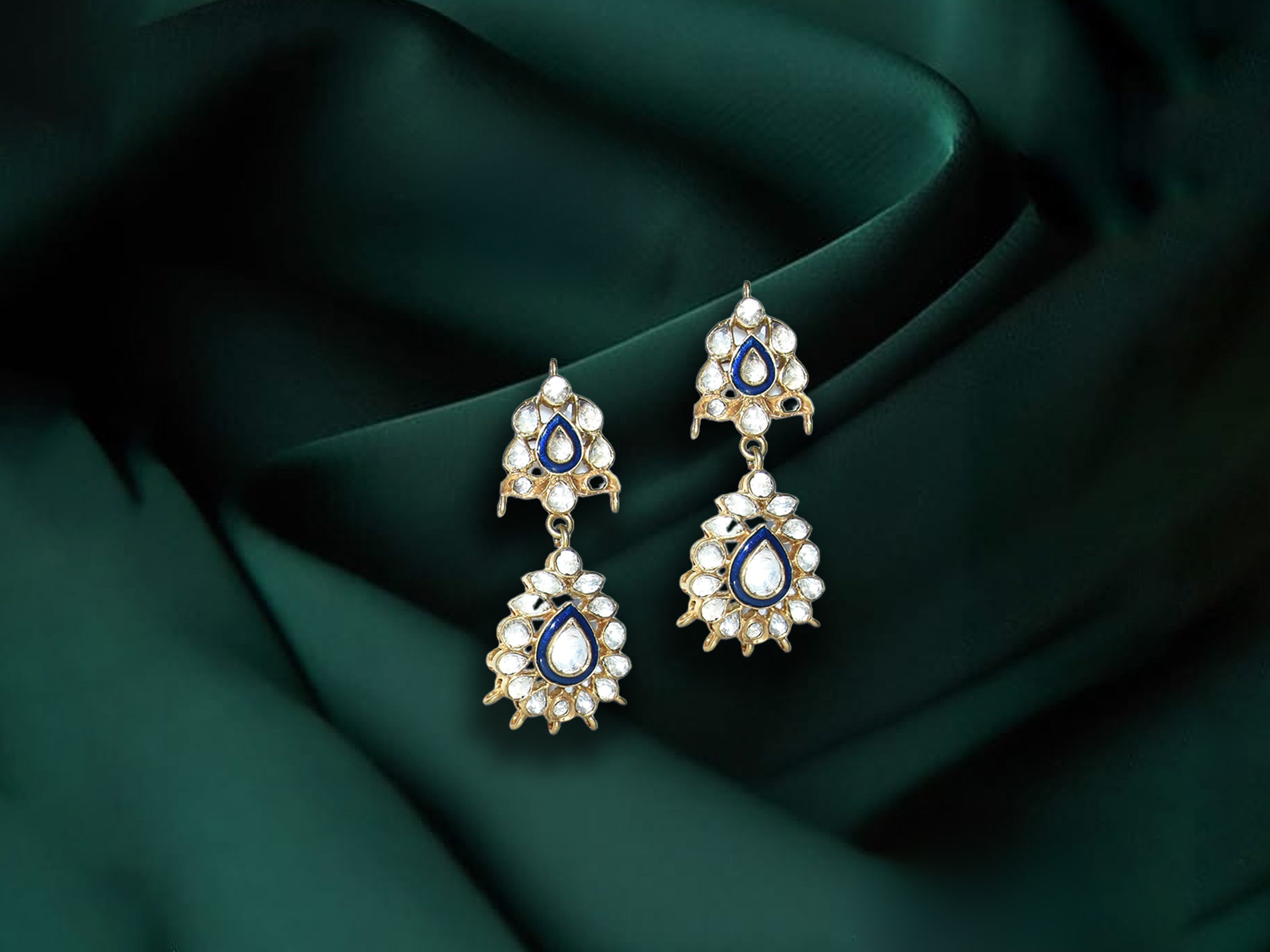 Blue Drop Dangle Earrings