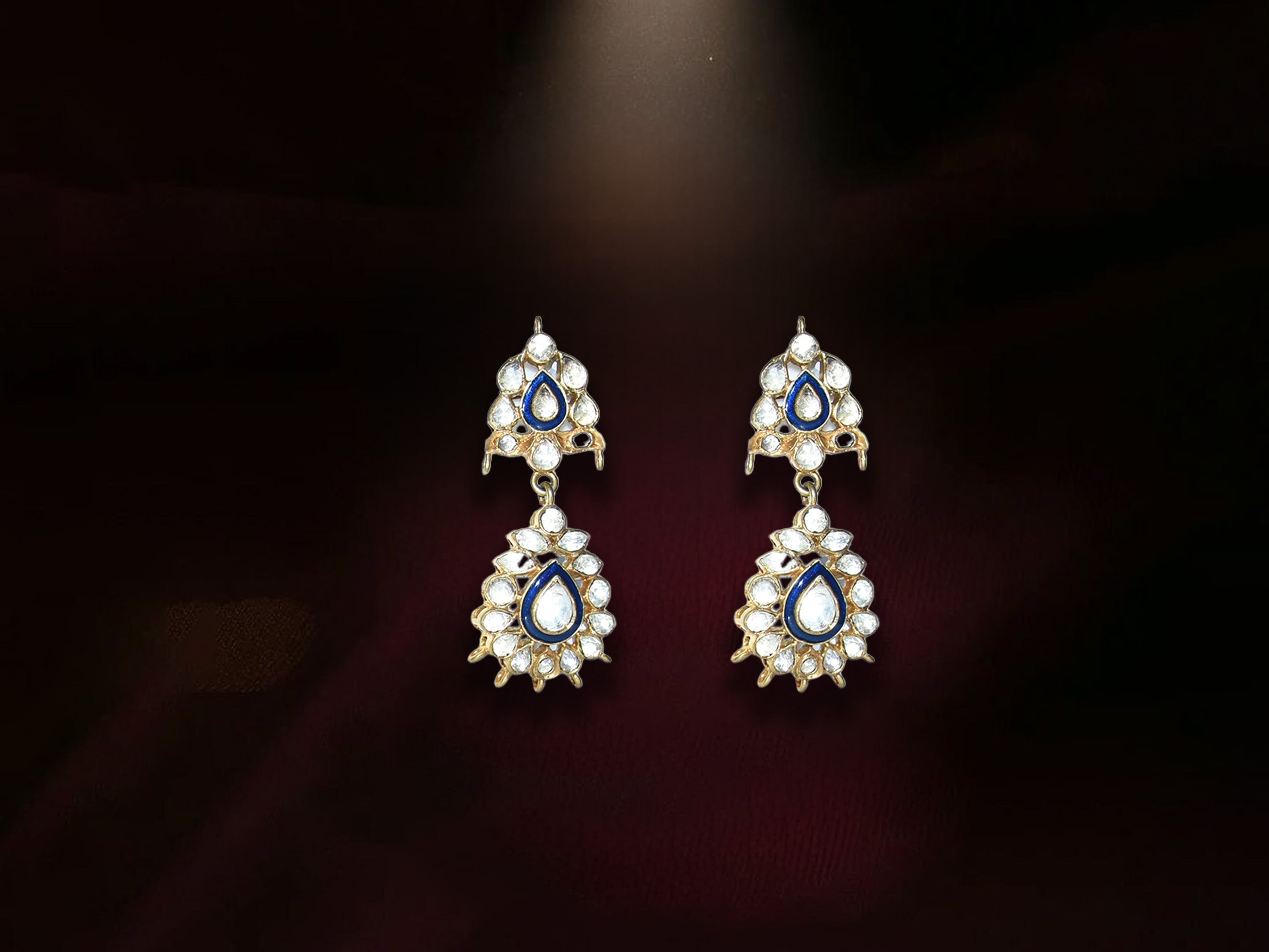 Blue Drop Dangle Earrings