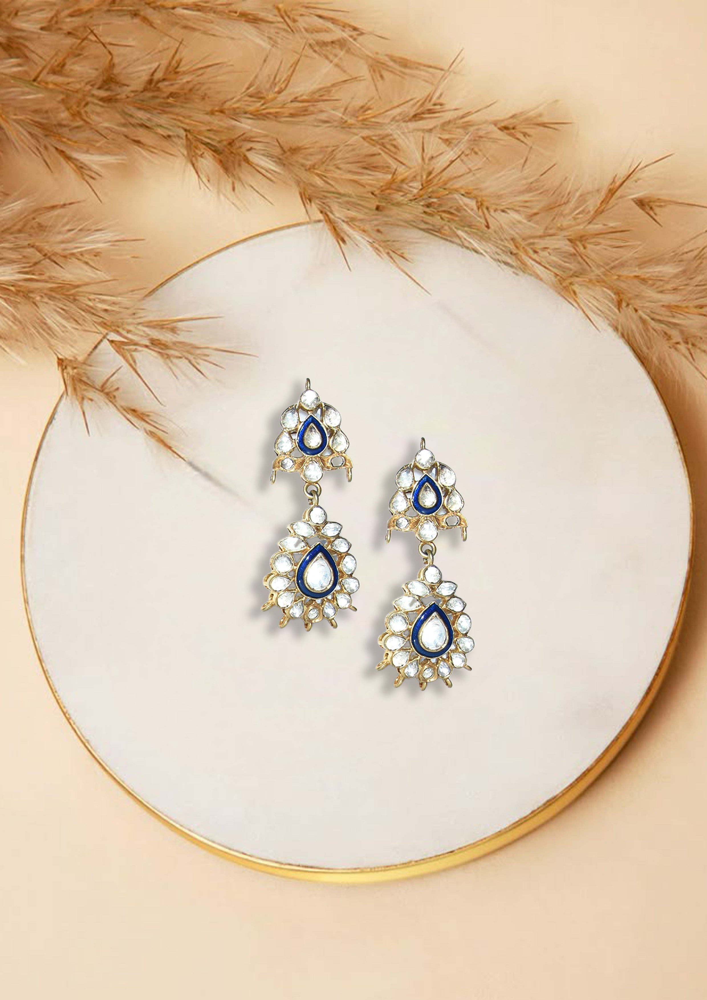 Blue Drop Dangle Earrings