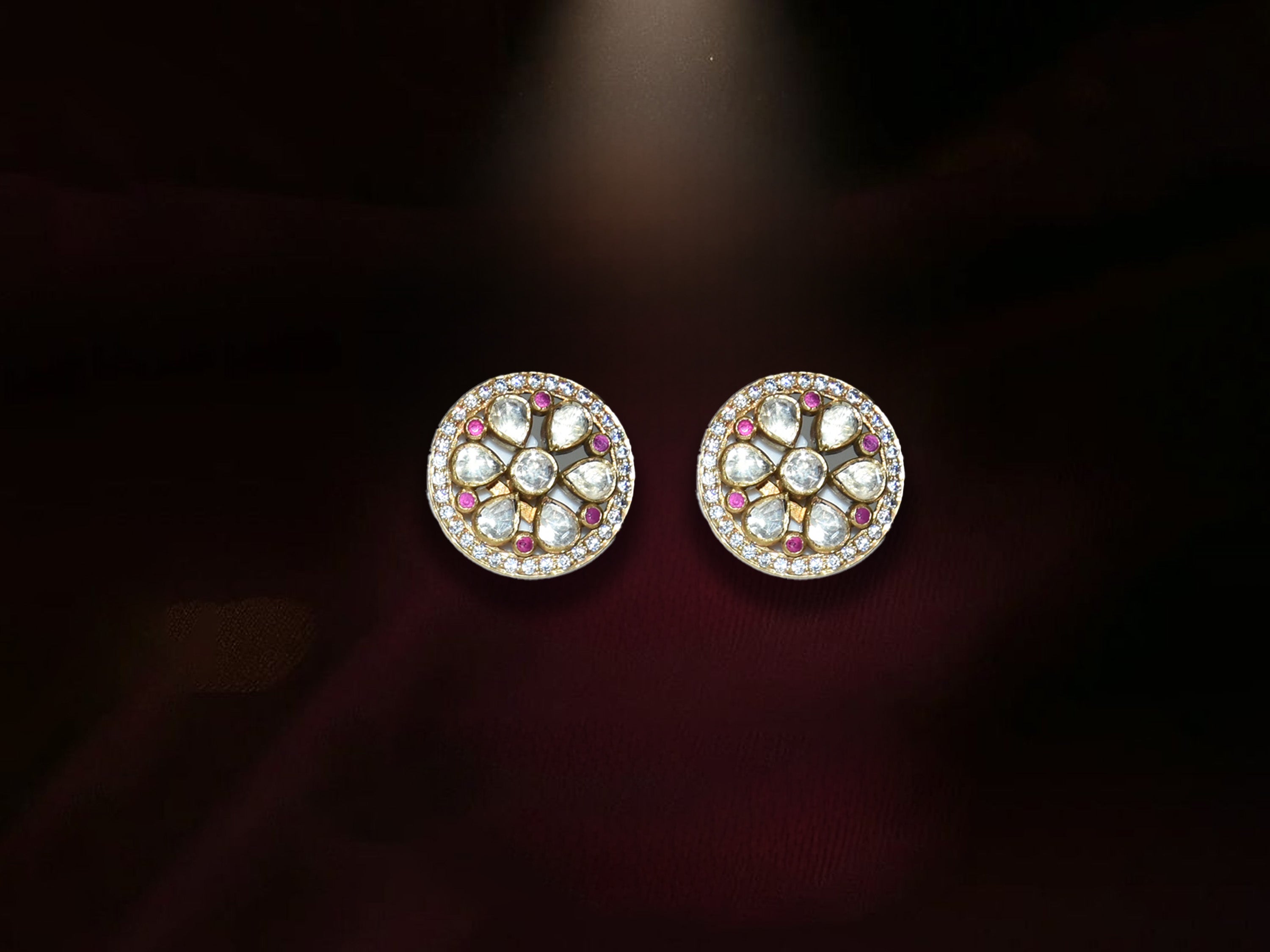Handcrafted elegant floral Stud Earrings