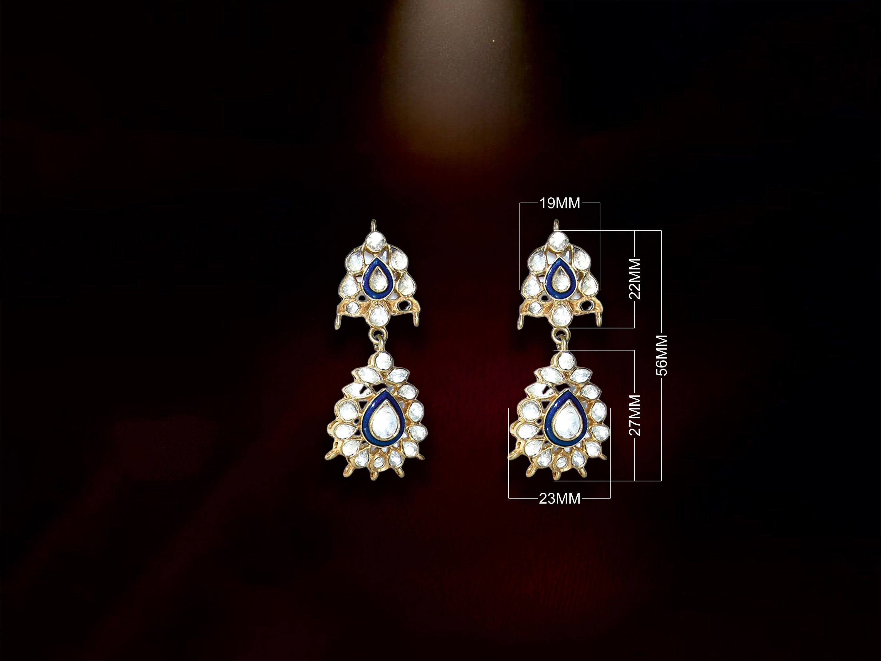 Blue Drop Dangle Earrings