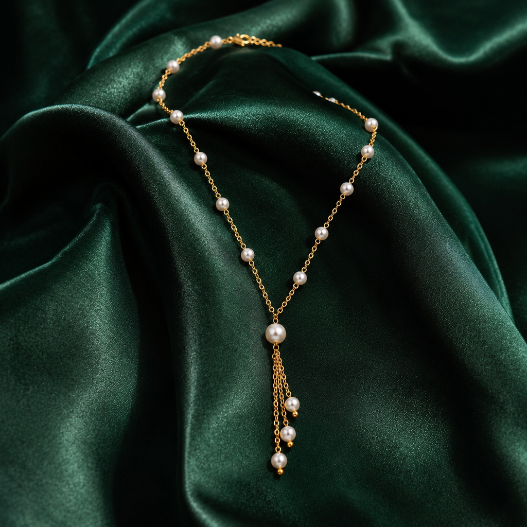 Celeste Pearl Drop Necklace