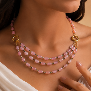 Blush Harmony Rose Quartz Necklace