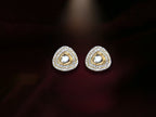 Triangular Polki Stud Earrings