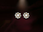 Classic Polki Floral Stud Earrings