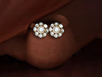Classic Polki Floral Stud Earrings