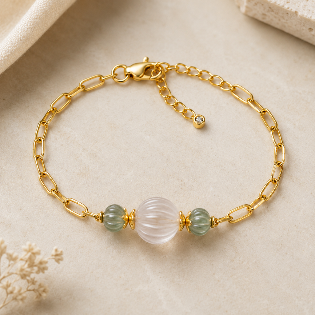 Luna Strawberry Stone Bracelet