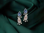 Elegant Dual-Tone Tear Drop Earrings