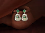 Green Stone Drop Earrings
