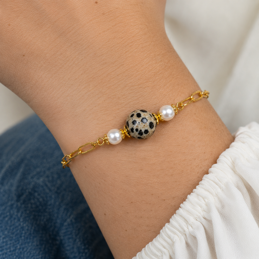 Noir Pearl Accent Bracelet