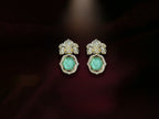 Royal Emerald Floral Statement Earrings