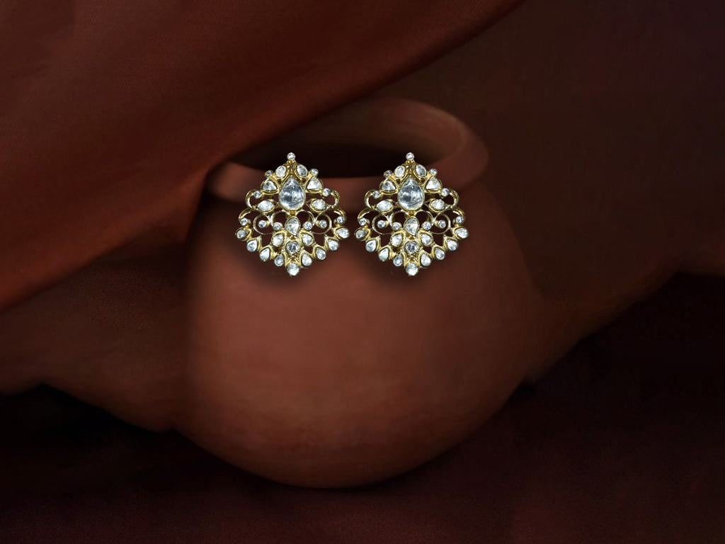 Royal Floral Drops Earrings – Elegant Handcrafted Jewellery
