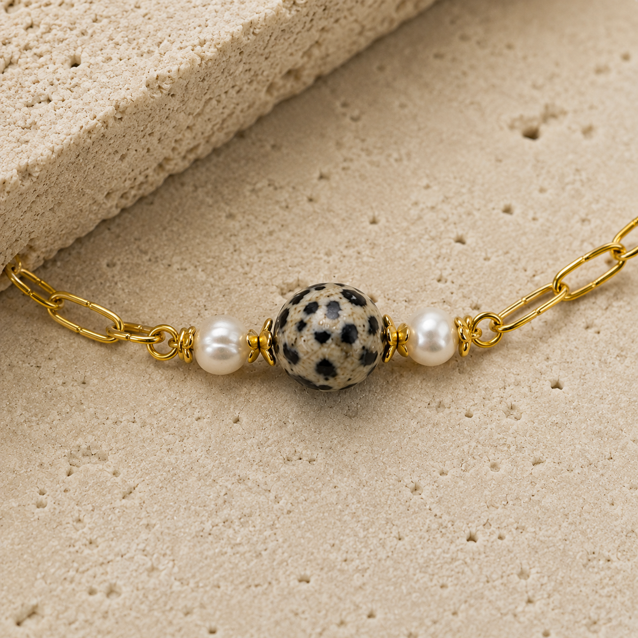 Noir Pearl Accent Bracelet