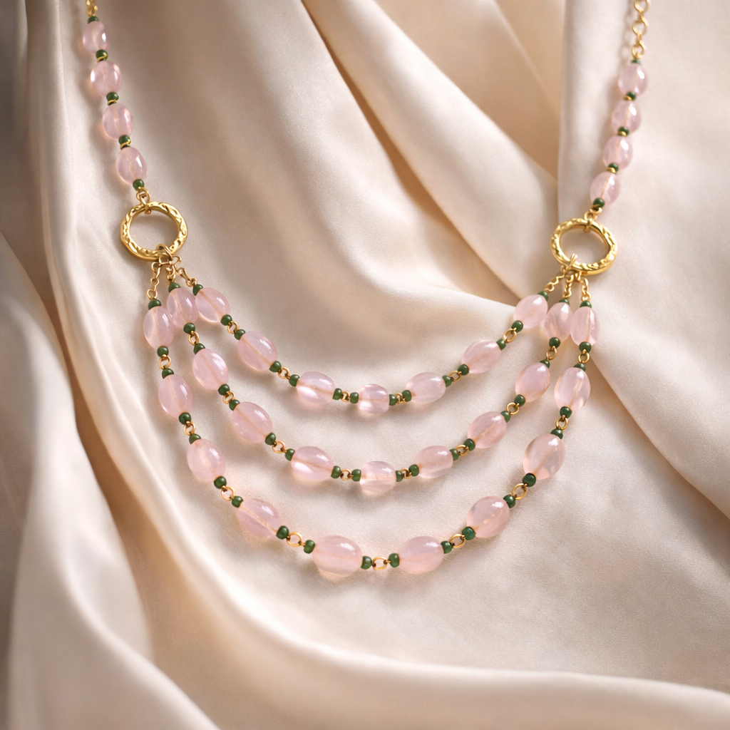 Blush Harmony Rose Quartz Necklace