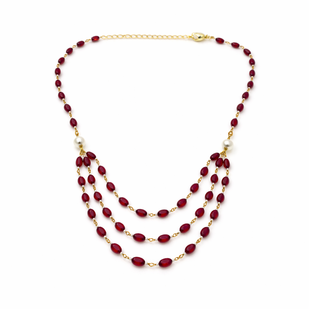 Crimson Grace Glass-Fill Ruby Necklace