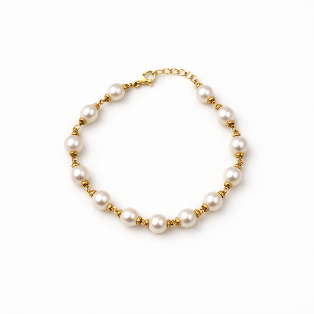 Classic Pearl Gold Bracelet