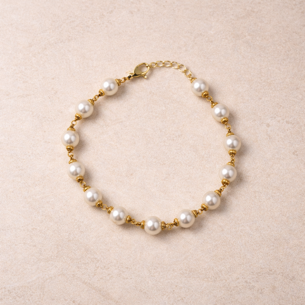 Classic Pearl Gold Bracelet