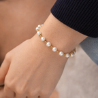 Classic Pearl Gold Bracelet