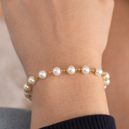 Classic Pearl Gold Bracelet