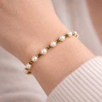 Emerald Whisper Pearl Bracelet