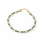 Emerald Whisper Pearl Bracelet