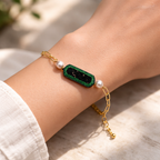 Emerald Noir Statement Bracelet