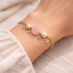 Blush Pink Coral Charm Bracelet