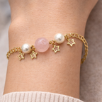Blush Pink Coral Charm Bracelet