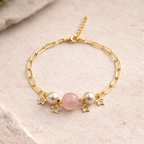 Blush Pink Coral Charm Bracelet