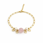Blush Pink Coral Charm Bracelet