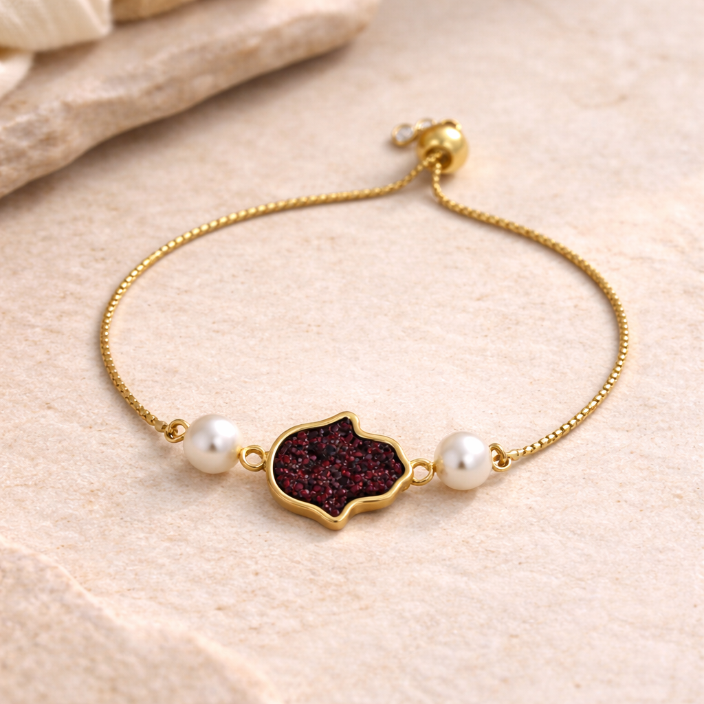 Royal Wine Snapchat Pendant Bracelet