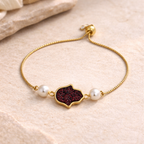 Royal Wine Snapchat Pendant Bracelet