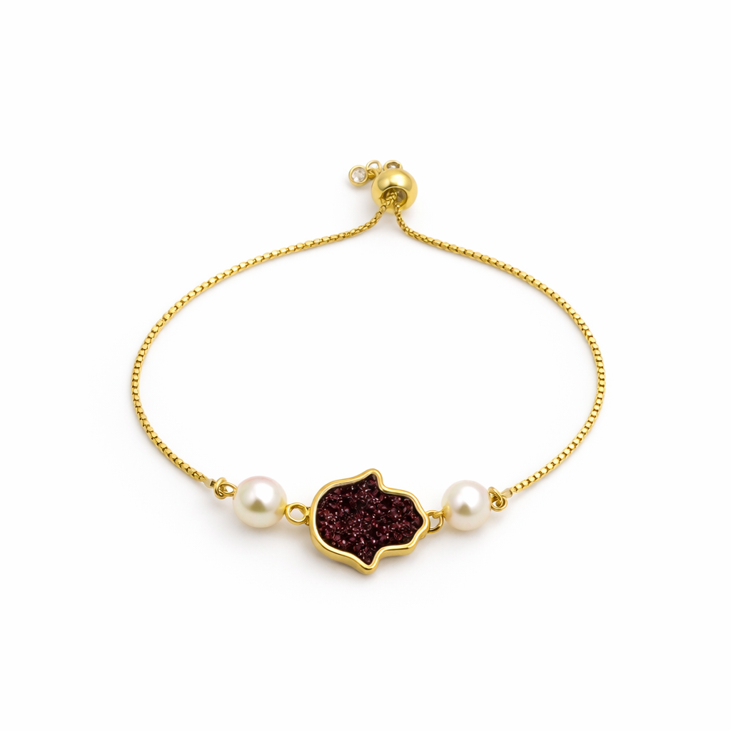 Royal Wine Snapchat Pendant Bracelet
