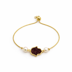 Royal Wine Snapchat Pendant Bracelet