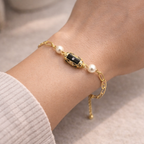 Midnight Pearl Statement Bracelet