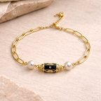 Midnight Pearl Statement Bracelet