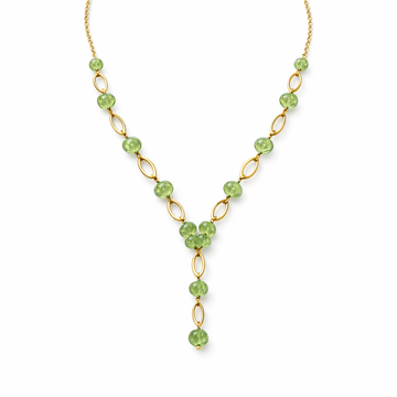 Soft Green Strawberry Necklace with an Elegant Drop Finish