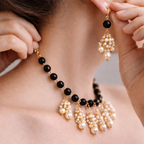 Dark Blue Strawberry Gemstone Necklace Set