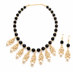 Dark Blue Strawberry Gemstone Necklace Set