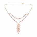 Blush Cascade Rose Quartz Necklace
