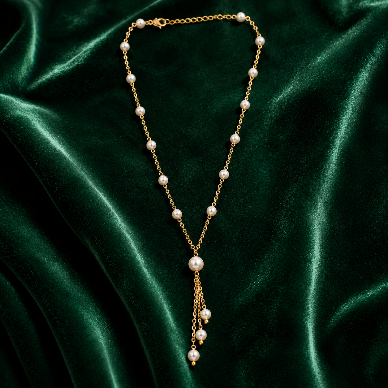Celeste Pearl Drop Necklace