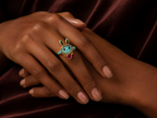 Labubu Doll Ring – Cute Adjustable Fashion Ring with Heart Stone
