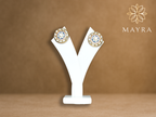 Classic Round Polki Stud Earrings
