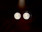 Radiant Round Stone Stud Earrings