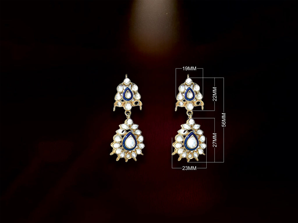 Blue Drop Dangle Earrings