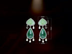 Mesmerizing Green Gemstone Sapphire Teardrop Earrings