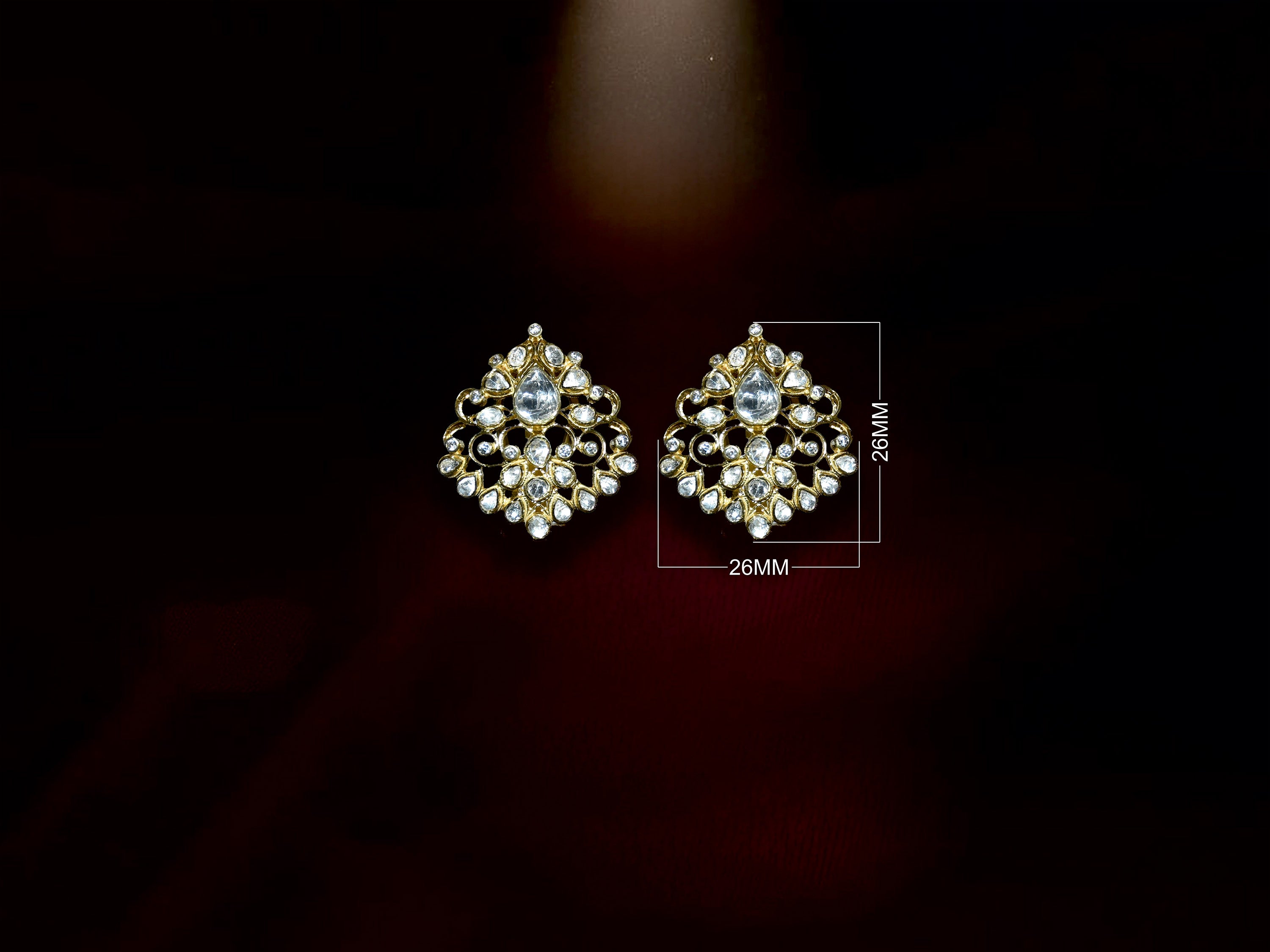 Royal Floral Drops Earrings – Elegant Handcrafted Jewellery